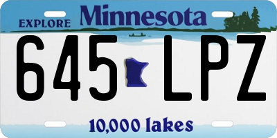MN license plate 645LPZ