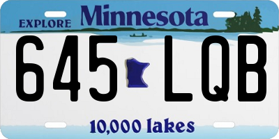 MN license plate 645LQB