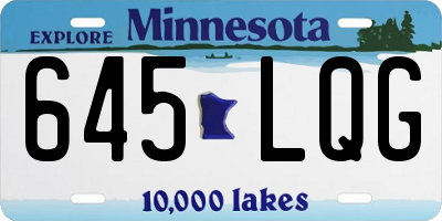 MN license plate 645LQG
