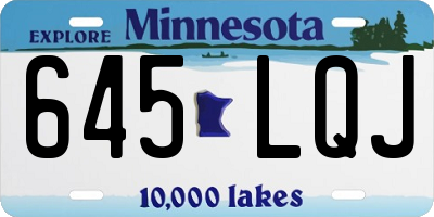 MN license plate 645LQJ