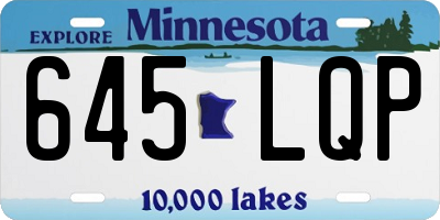 MN license plate 645LQP