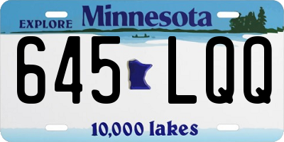 MN license plate 645LQQ