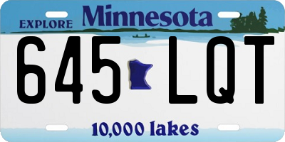 MN license plate 645LQT