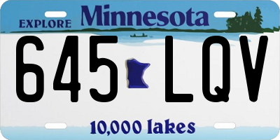 MN license plate 645LQV