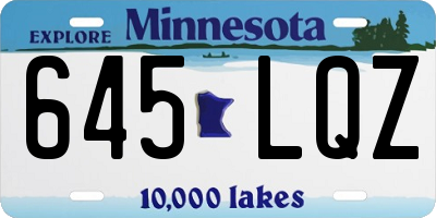MN license plate 645LQZ