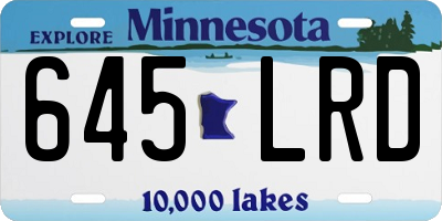 MN license plate 645LRD