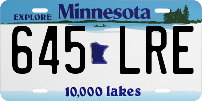 MN license plate 645LRE