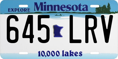 MN license plate 645LRV