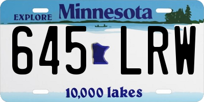 MN license plate 645LRW