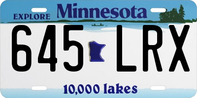 MN license plate 645LRX