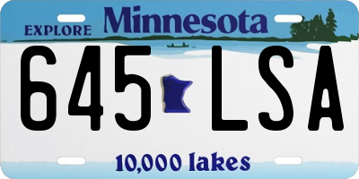 MN license plate 645LSA