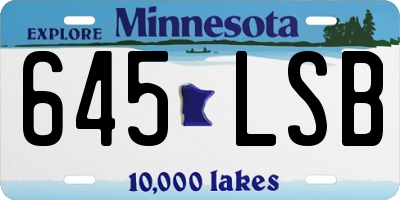 MN license plate 645LSB