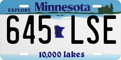 MN license plate 645LSE