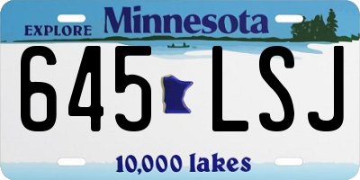 MN license plate 645LSJ