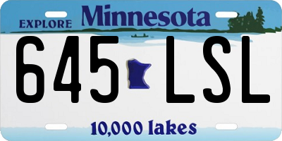 MN license plate 645LSL