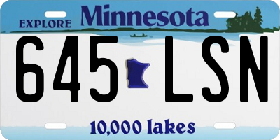 MN license plate 645LSN