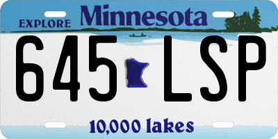MN license plate 645LSP