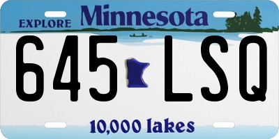 MN license plate 645LSQ