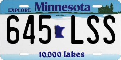 MN license plate 645LSS