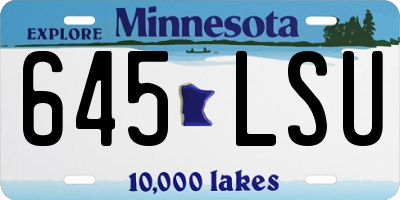MN license plate 645LSU
