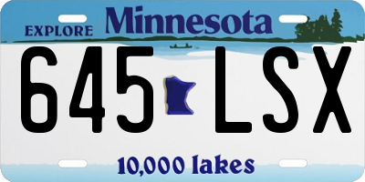 MN license plate 645LSX