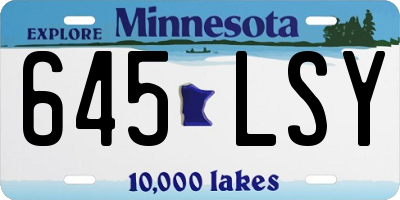 MN license plate 645LSY
