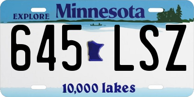 MN license plate 645LSZ