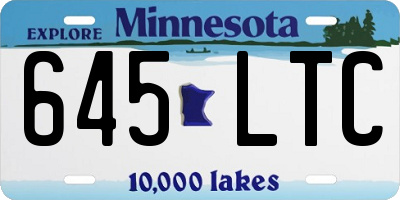 MN license plate 645LTC