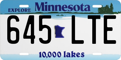 MN license plate 645LTE
