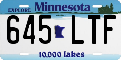 MN license plate 645LTF
