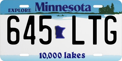 MN license plate 645LTG