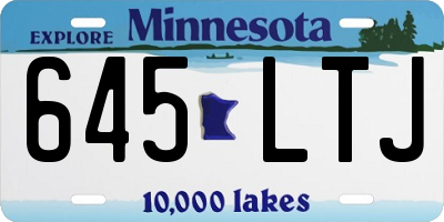 MN license plate 645LTJ