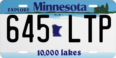 MN license plate 645LTP