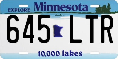 MN license plate 645LTR