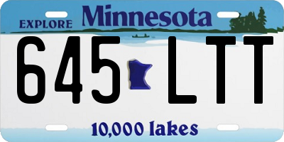MN license plate 645LTT
