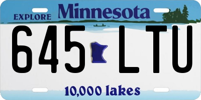 MN license plate 645LTU