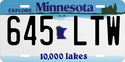 MN license plate 645LTW