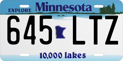 MN license plate 645LTZ