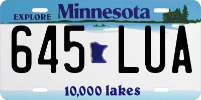 MN license plate 645LUA