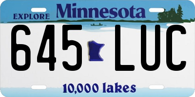 MN license plate 645LUC