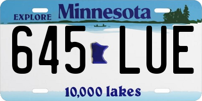 MN license plate 645LUE