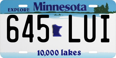 MN license plate 645LUI