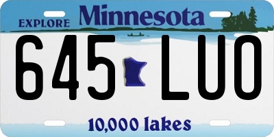 MN license plate 645LUO
