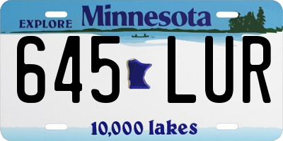 MN license plate 645LUR