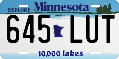 MN license plate 645LUT