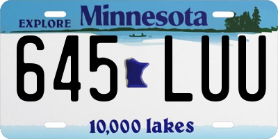 MN license plate 645LUU