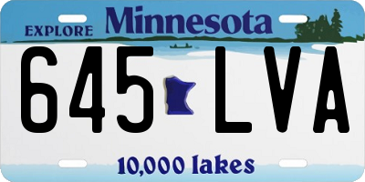 MN license plate 645LVA