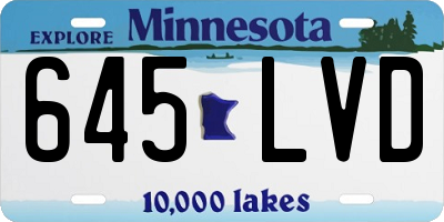 MN license plate 645LVD