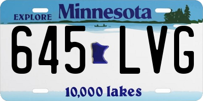 MN license plate 645LVG