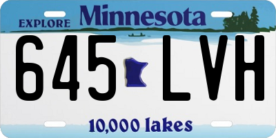MN license plate 645LVH